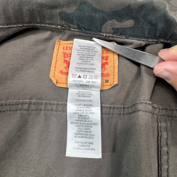 Kids Levi Strauss Camo Denim Jacket Size M Youth 10/12 - Picture 5 of 11
